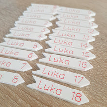 Load image into Gallery viewer, Height Chart Name/ Age Markers- Order at www.lulo.co.nz