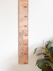 Personalised Wooden Height Chart (with name)