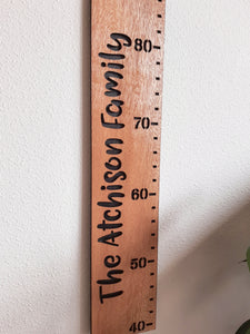 Personalised Wooden Height Chart (with name)