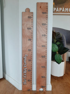 Personalised Wooden Height Chart (with name)