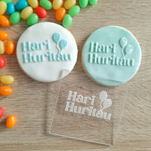 Load image into Gallery viewer, Hari Huritau (with balloons) Raised Acrylic Fondant Stamp
