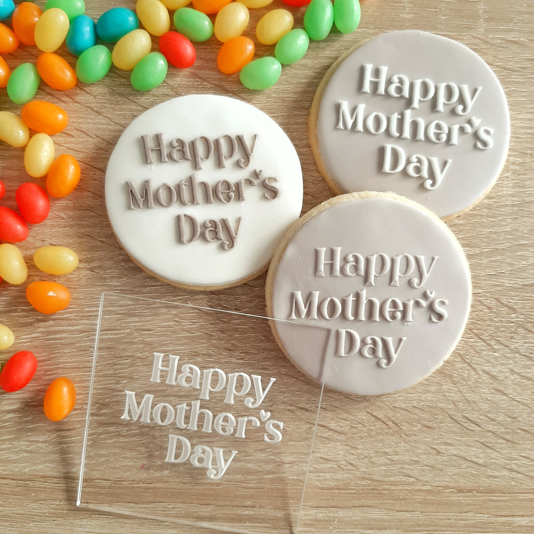 Happy Mother's Day Raised Acrylic Fondant Stamp