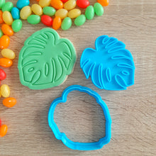 Load image into Gallery viewer, Monstera Leaf Cookie Cutter &amp; Fondant Stamp