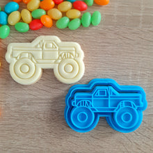 Load image into Gallery viewer, Monster Truck Cookie Cutter &amp; Fondant Stamp