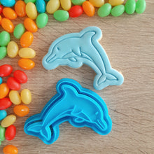 Load image into Gallery viewer, Dolphin Cookie Cutter &amp; Fondant Stamp