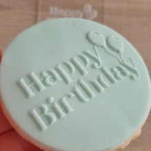 Load image into Gallery viewer, Happy Birthday Raised Acrylic Fondant Stamp