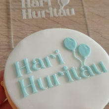 Load image into Gallery viewer, Hari Huritau (with balloons) Raised Acrylic Fondant Stamp