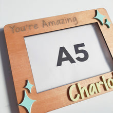 Load image into Gallery viewer, Personalised A5 Kids Certificate Display Frame