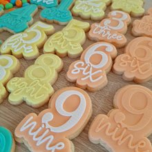 Load image into Gallery viewer, Number 9 Nine Raised Acrylic Fondant Stamp &amp; Cookie Cutter