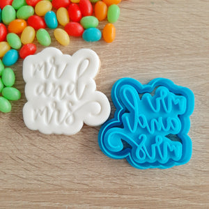 Mr & Mrs Cookie Cutter & Fondant Stamp