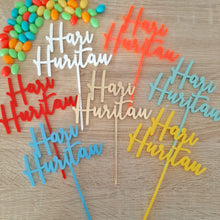 Load image into Gallery viewer, Hari Huritau Cake Topper - Acrylic (more colours available)