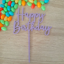 Load image into Gallery viewer, Happy Birthday Cake Topper - Acrylic (more colours available)