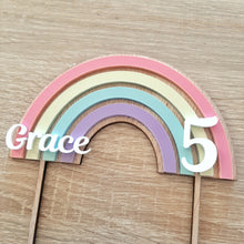 Load image into Gallery viewer, Rainbow Cake Topper - Personalised