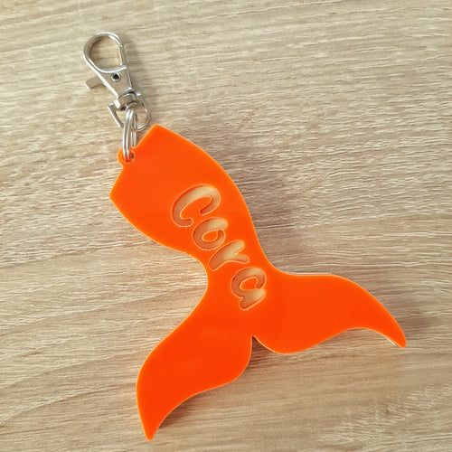 Personalised Mermaid 2 Layer Acrylic Bag Tag/Keyring