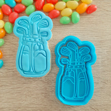Load image into Gallery viewer, Golf Clubs Cookie Cutter &amp; Fondant Stamp