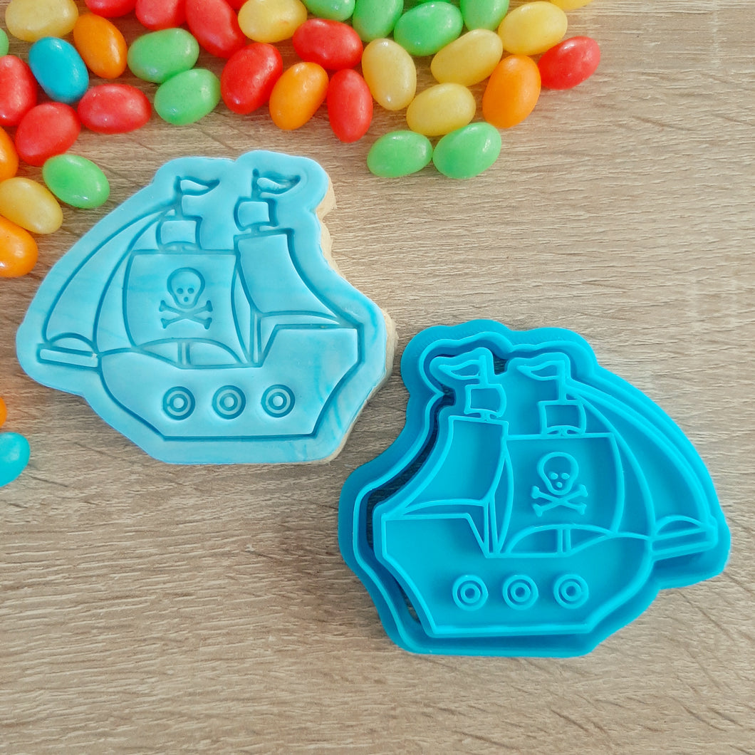 Pirate Ship Cookie Cutter & Fondant Stamp