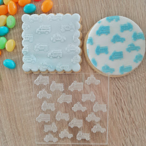 Emergency Vehicles Raised Acrylic Fondant Stamp