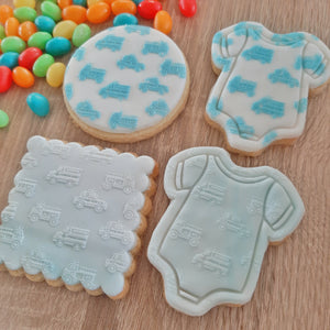Emergency Vehicles Raised Acrylic Fondant Stamp