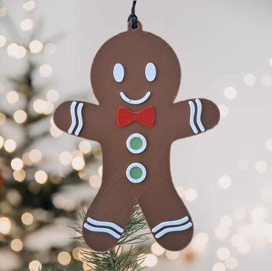 Gingerbread Man 3d-Printed Christmas Decoration