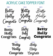 Load image into Gallery viewer, Name &amp; Number Engraved Wooden Cake Topper