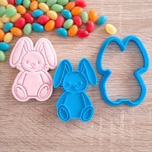 Load image into Gallery viewer, Bunny (sitting) Cookie Cutter &amp; Fondant Stamp
