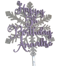 Load image into Gallery viewer, Custom Snowflake Cake Topper
