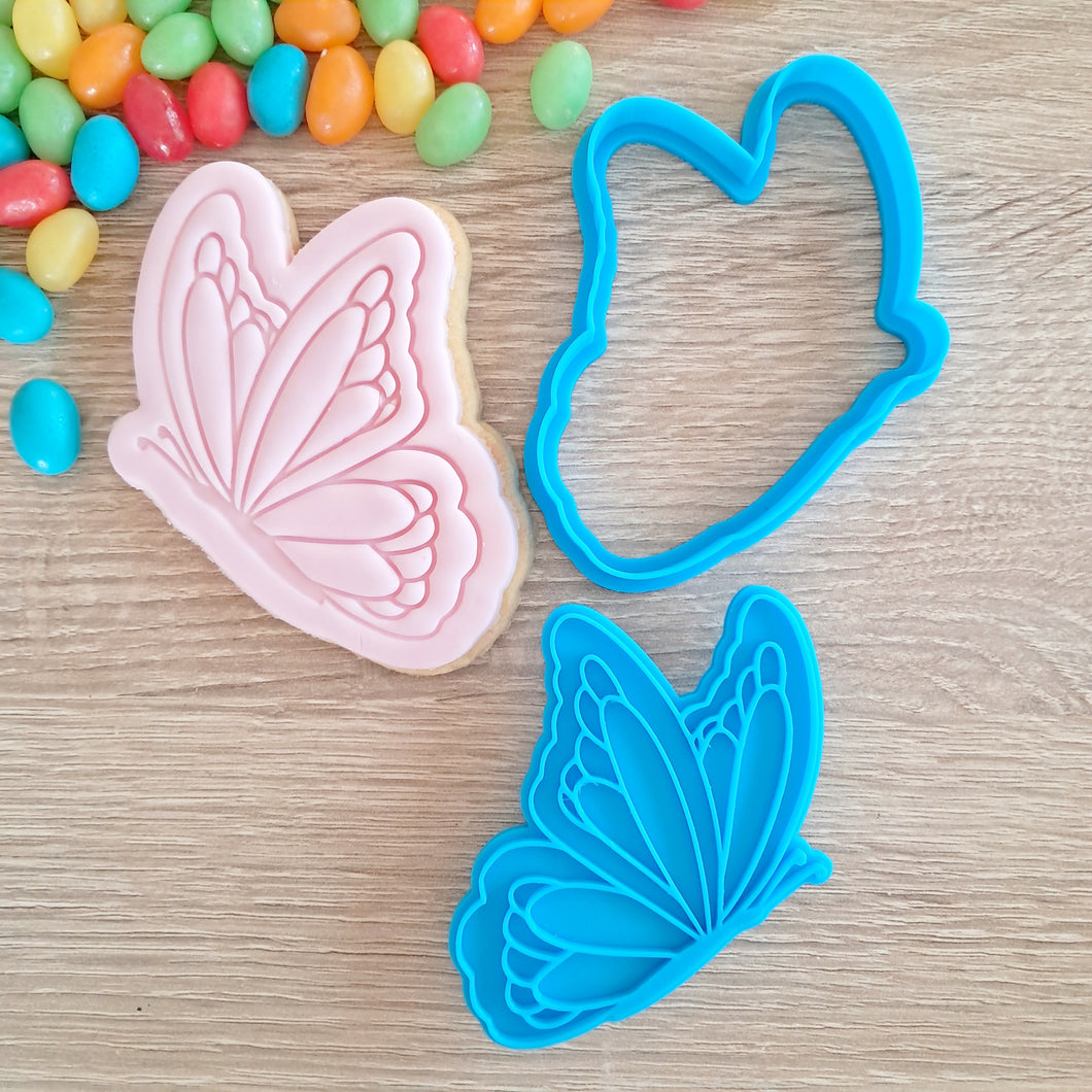 Butterfly (side-view) Cookie Cutter & Fondant Stamp