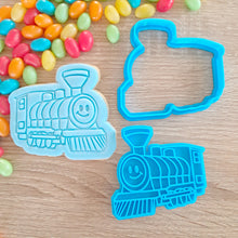 Load image into Gallery viewer, Train with Face Cookie Cutter &amp; Fondant Stamp