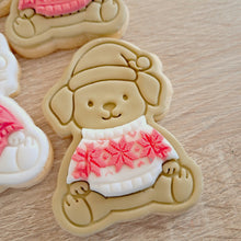 Load image into Gallery viewer, Christmas Sweater Friends - 3 Animal Combo Cookie Cutters &amp; Fondant Stamps (9 pcs)
