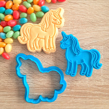 Load image into Gallery viewer, Unicorn (full body) Cookie Cutter &amp; Fondant Stamp