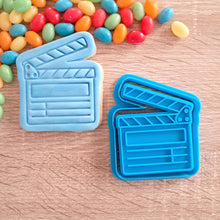 Load image into Gallery viewer, Movie Clapperboard Cookie Cutter &amp; Fondant Stamp