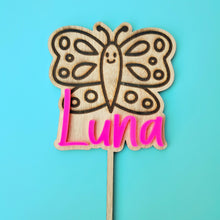 Load image into Gallery viewer, Custom Name &amp; Picture Cake Topper (70+ images to choose from)