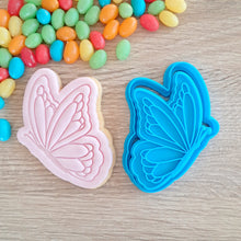 Load image into Gallery viewer, Butterfly (side-view) Cookie Cutter &amp; Fondant Stamp