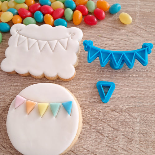 Bunting Fondant Stamp & Cutter
