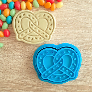Pretzel Cookie Cutter & Fondant Stamp