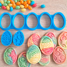 Load image into Gallery viewer, Mini Easter Egg Multi Cookie Cutter &amp; Stamps