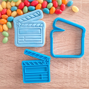 Movie Clapperboard Cookie Cutter & Fondant Stamp