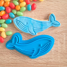 Load image into Gallery viewer, Blue Whale Cookie Cutter &amp; Fondant Stamp