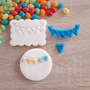 Bunting Fondant Stamp & Cutter