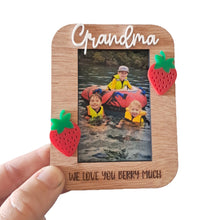 Load image into Gallery viewer, Personalised Mini Magnet Frame - Strawberries