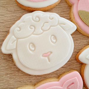 Sheep Raised Acrylic Fondant Stamp & Cookie Cutter