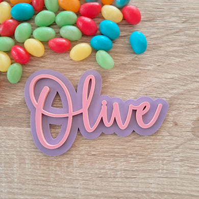 Custom 2 Layer Cake Tile (no stick cake topper)