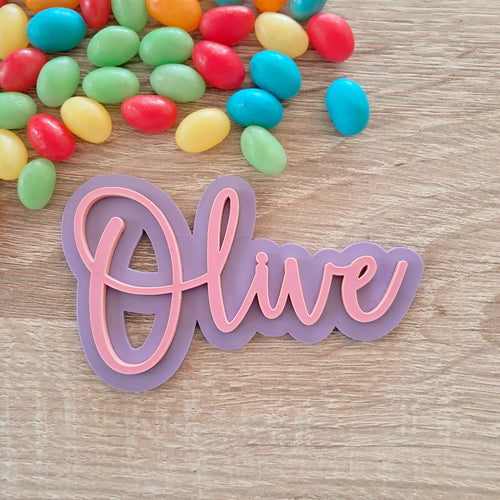 Custom 2 Layer Cake Tile (no stick cake topper)