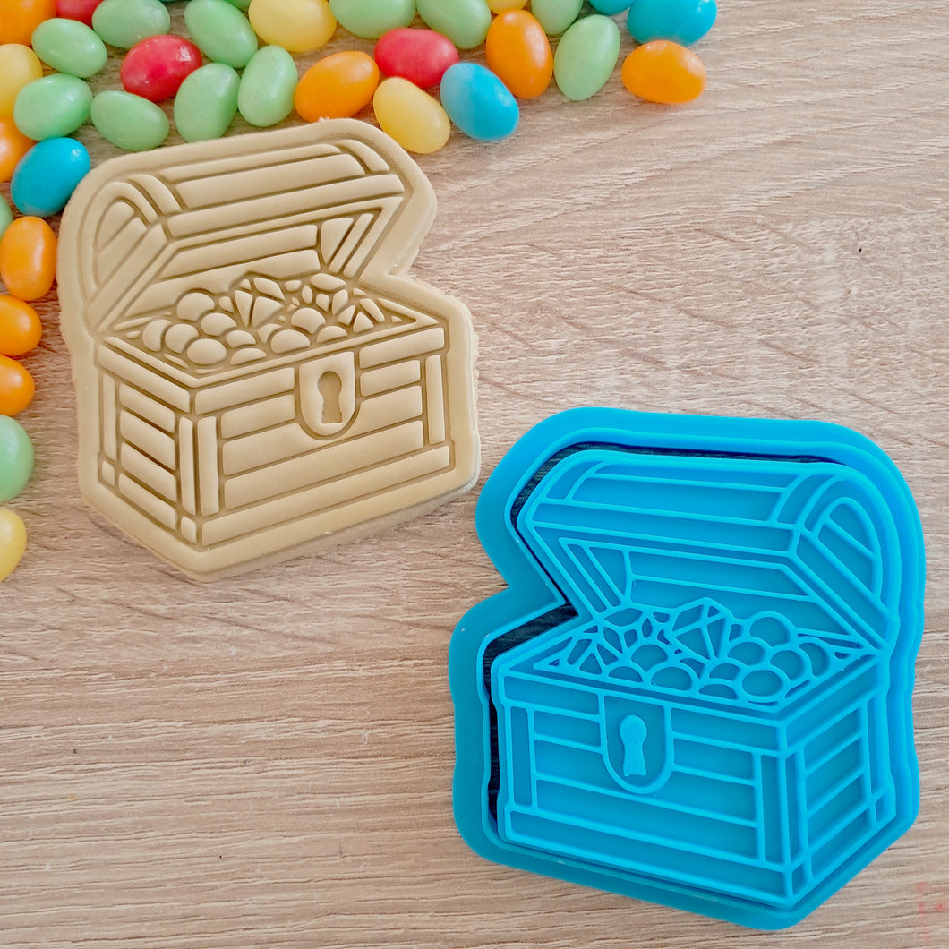 Treasure Chest Ship Cookie Cutter & Fondant Stamp