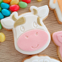 Load image into Gallery viewer, Cow Raised Acrylic Fondant Stamp &amp; Cookie Cutter