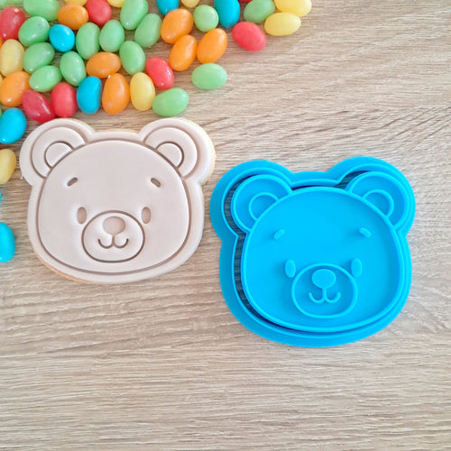 Teddy Bear Head Cookie Cutter & Fondant Stamp