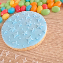 Load image into Gallery viewer, Star Pattern Raised Acrylic Fondant Stamp