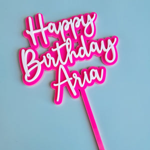 Custom Layered Acrylic Cake Topper