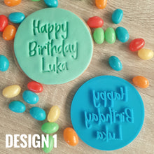 Load image into Gallery viewer, Happy Birthday Personalised Fondant Stamp