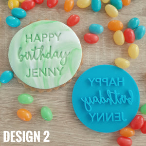 Happy Birthday Personalised Fondant Stamp